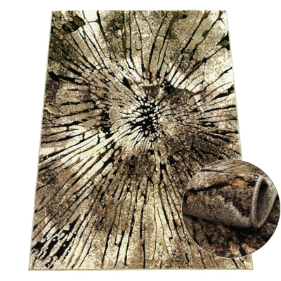 Stück Teppich mit abstraktem Muster 80x150 BRAWLEY 2 - beige / braun