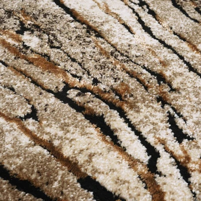 Stück Teppich mit abstraktem Muster 120x180 BRAWLEY 2 - beige / braun