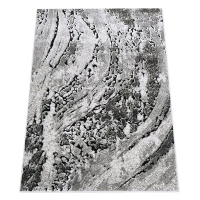Rechteckiger Teppich 60x100 BRAWLEY 3 - grau / weiß