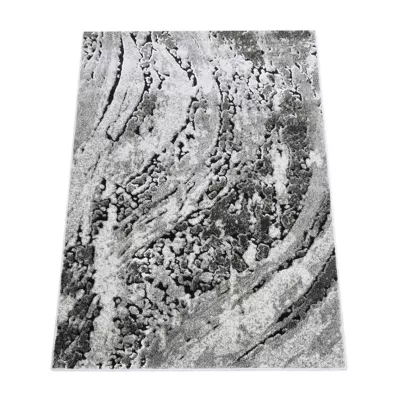 Rechteckiger Teppich 60x100 BRAWLEY 3 - grau / weiß