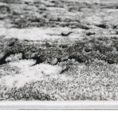 Rechteckiger Teppich 60x100 BRAWLEY 3 - grau / weiß