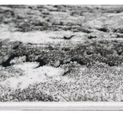 Rechteckiger Teppich 60x100 BRAWLEY 3 - grau / weiß