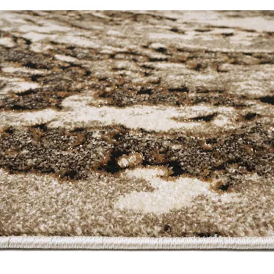 Rechteckiger Teppich 160x220 BRAWLEY 3 - beige / braun