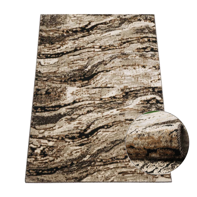 Rechteckiger Teppich 60x100 BRAWLEY 4 - beige / braun