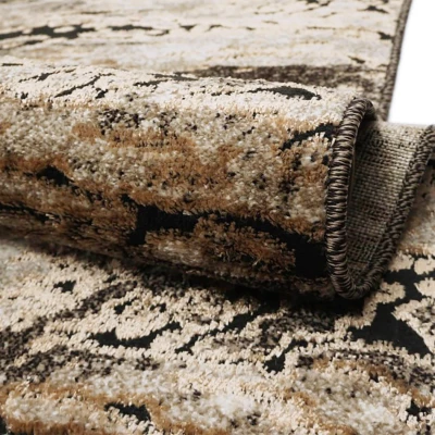 Rechteckiger Teppich 60x100 BRAWLEY 4 - beige / braun