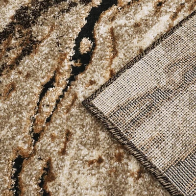 Rechteckiger Teppich 60x100 BRAWLEY 4 - beige / braun