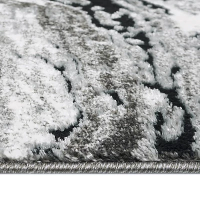 Rechteckiger Teppich 120x180 BRAWLEY 4 - grau / weiß