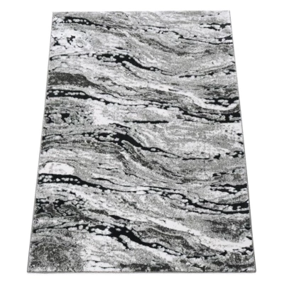Rechteckiger Teppich 120x180 BRAWLEY 4 - grau / weiß