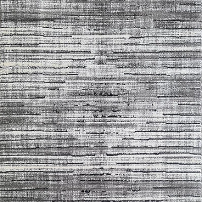 Rechteckiger Teppich 200x390 BRAWLEY 9 - grau / weiß