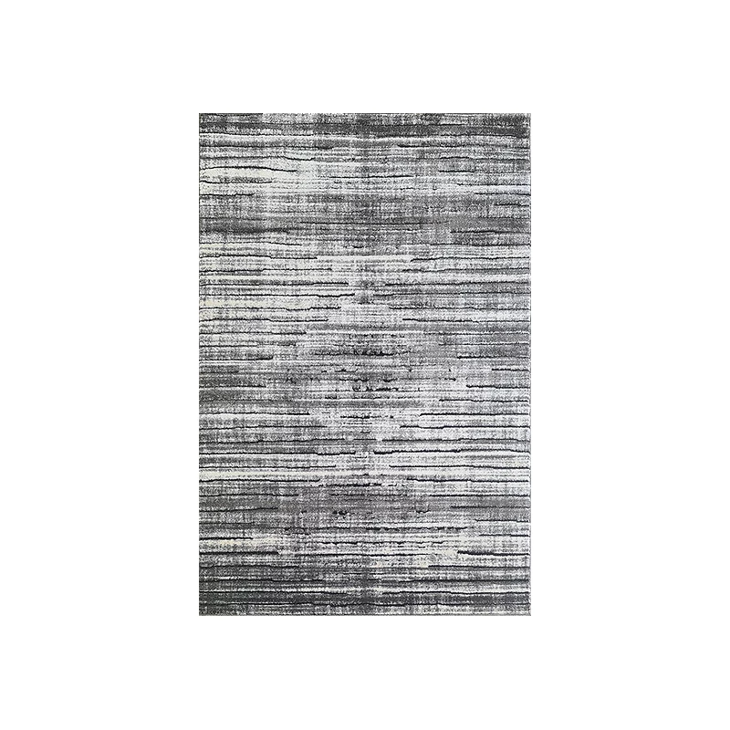 Rechteckiger Teppich 200x390 BRAWLEY 9 - grau / weiß