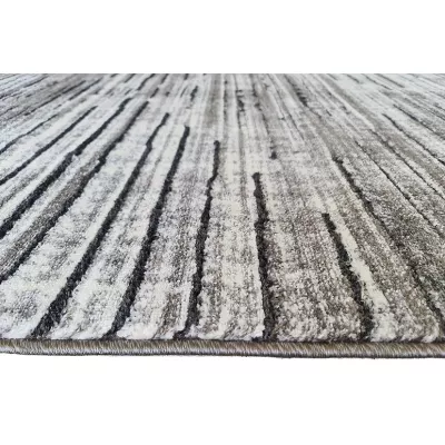 Rechteckiger Teppich 280x370 BRAWLEY 9 - grau/weiß