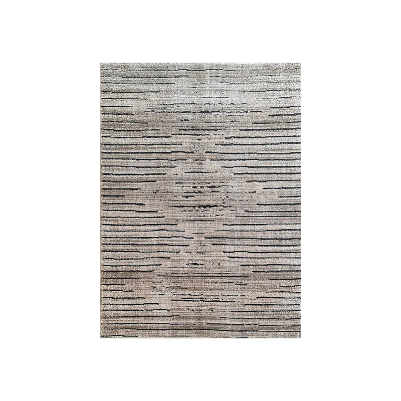 Rechteckiger Teppich 140x190 BRAWLEY 9 - beige / schwarz