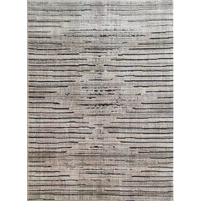 Rechteckiger Teppich 280x370 BRAWLEY 9 - beige/schwarz