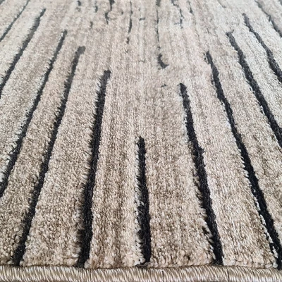 Rechteckiger Teppich 160x220 BRAWLEY 9 - beige / schwarz