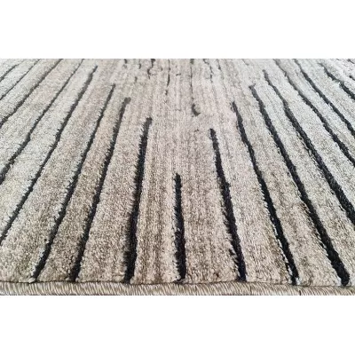 Rechteckiger Teppich 160x220 BRAWLEY 9 - beige / schwarz