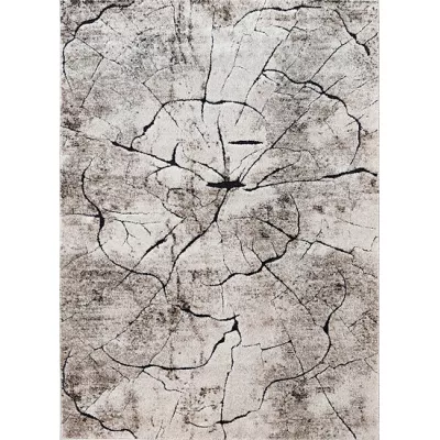 Rechteckiger Teppich 280x370 BRAWLEY 8 - beige/schwarz