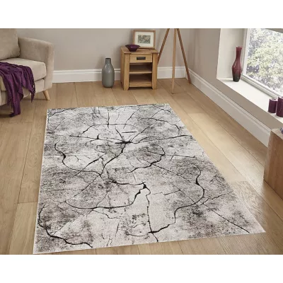 Rechteckiger Teppich 100x200 BRAWLEY 8 - beige / schwarz