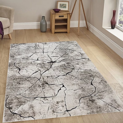 Rechteckiger Teppich 80x150 BRAWLEY 8 - beige / schwarz