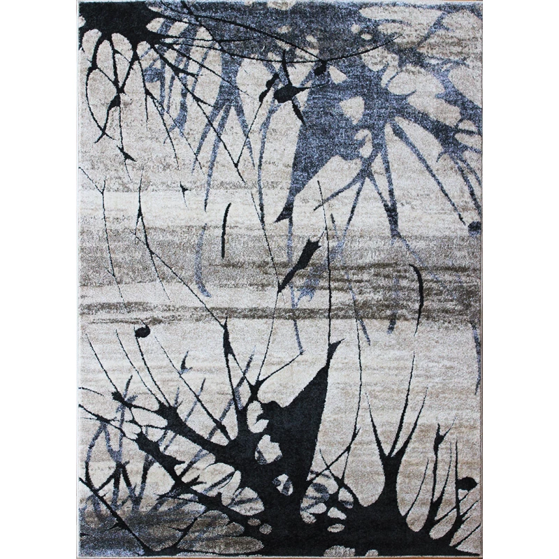 Moderner Stückteppich 200x290 BRAWLEY 5 - beige / schwarz