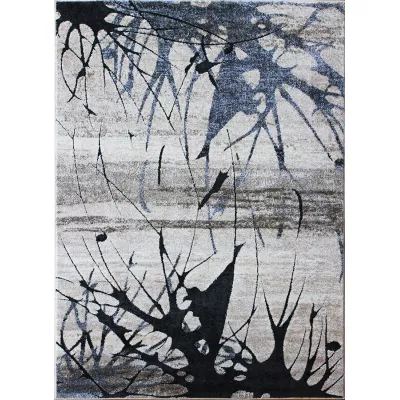 Moderner Stückteppich 200x290 BRAWLEY 5 - beige / schwarz