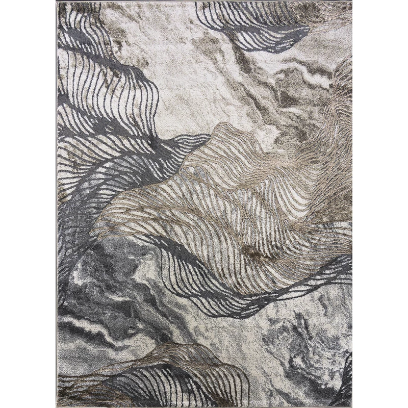 Rechteckiger Teppich 80x150 BREA 1 - beige / gold