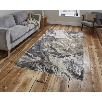 Rechteckiger Teppich 180x260 BREA 1 - beige / gold