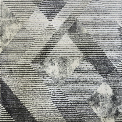 Rechteckiger Stückteppich 120x180 BREA 2 - grau/weiß