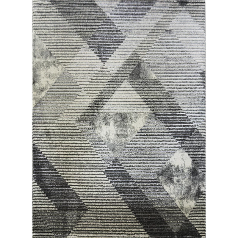 Rechteckiger Stückteppich 180x260 BREA 2 - grau/weiß