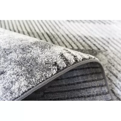 Rechteckiger Stückteppich 80x150 BREA 2 - grau/weiß