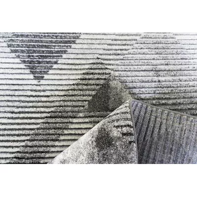 Rechteckiger Stückteppich 120x180 BREA 2 - grau/weiß