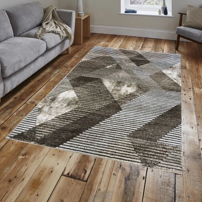 Rechteckiger Teppich 120x180 BREA 2 - beige / braun