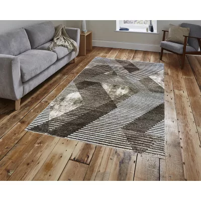 Rechteckiger Teppich 120x180 BREA 2 - beige / braun