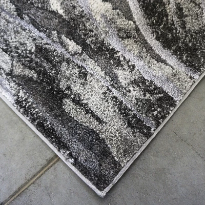 Rechteckiger Stückteppich 120x180 BREA 3 - grau/weiß