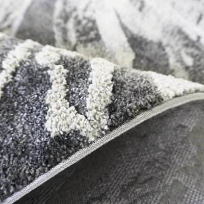 Rechteckiger Stückteppich 140x190 BREA 3 - grau/weiß
