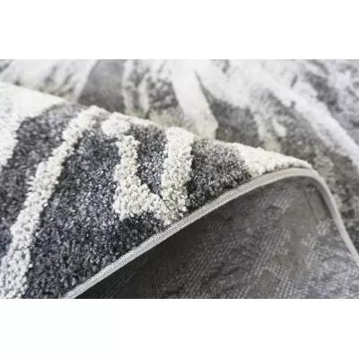 Rechteckiger Stückteppich 140x190 BREA 3 - grau/weiß