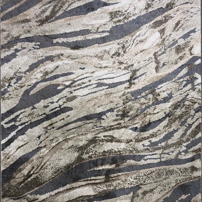 Rechteckiger Stückteppich 60x100 BREA 3 - beige / grau