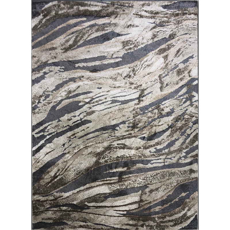 Rechteckiger Stückteppich 60x100 BREA 3 - beige / grau