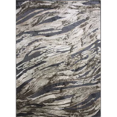 Rechteckiger Stückteppich 60x100 BREA 3 - beige / grau