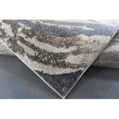 Rechteckiger Stückteppich 80x150 BREA 3 - beige / grau
