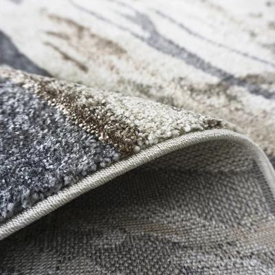 Rechteckiger Stückteppich 60x100 BREA 3 - beige / grau