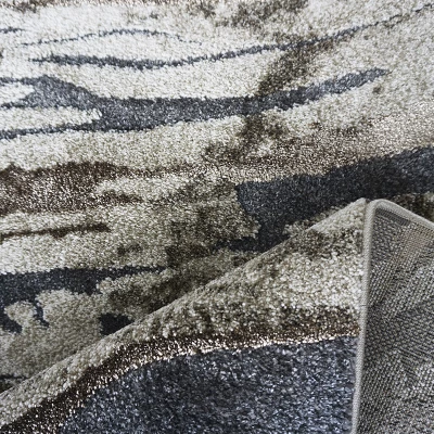 Rechteckiger Stückteppich 60x100 BREA 3 - beige / grau