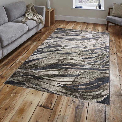 Rechteckiger Stückteppich 60x100 BREA 3 - beige / grau
