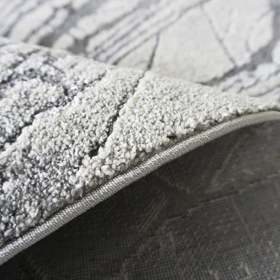 Rechteckiger Stückteppich 60x100 BREA 4 - grau / beige