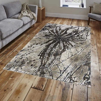 Rechteckiger Teppich 60x100 BREA 4 - beige / braun