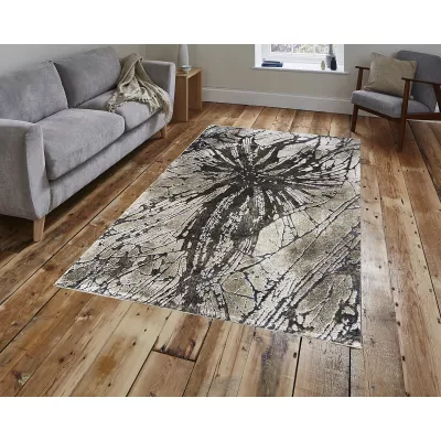 Rechteckiger Teppich 60x100 BREA 4 - beige / braun
