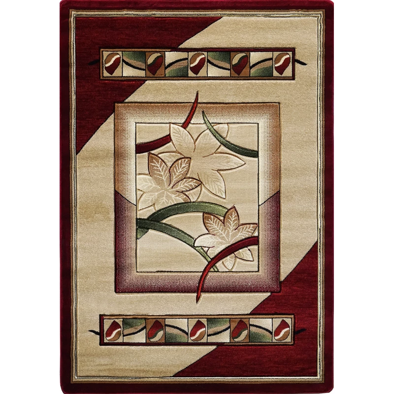 Moderner Stückteppich 200x290 ARTESIA 1 - floral / rot