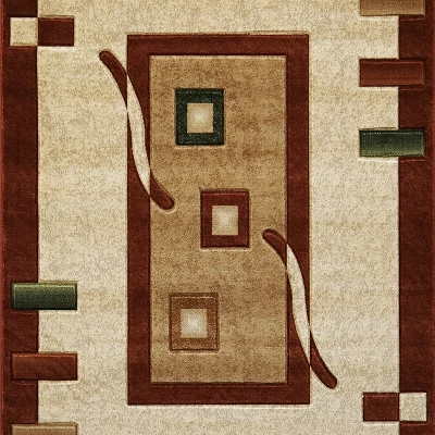 Moderner gemusterter Stückteppich 120x180 ARTESIA 4 - braun