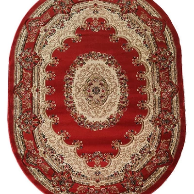 Orientalischer ovaler Teppich 200x290 ARTESIA 10 - rot
