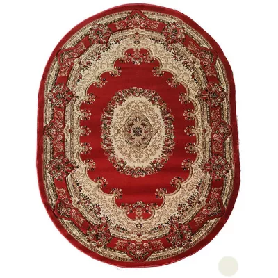 Orientalischer ovaler Teppich 200x290 ARTESIA 10 - rot