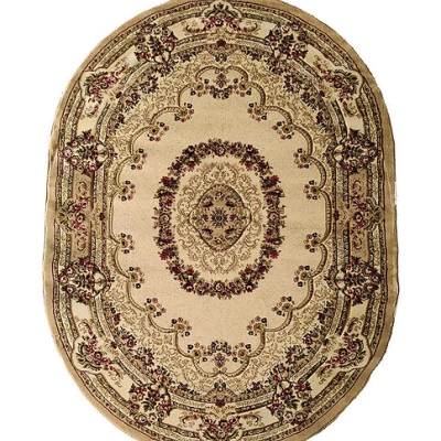 Ovaler Wohnzimmerteppich 200x290 ARTESIA 11 - creme